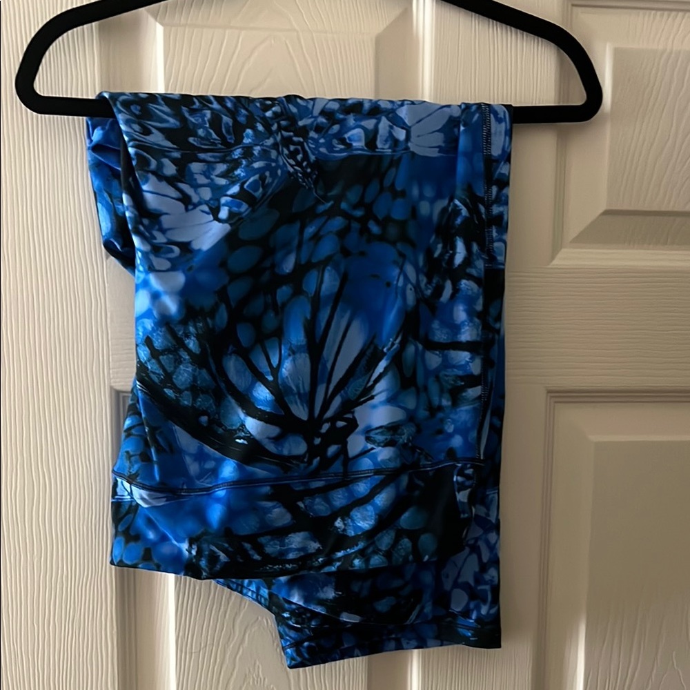 Blue and Black Patterned Leggings